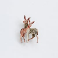 enamel and marcasite brooch *fawn