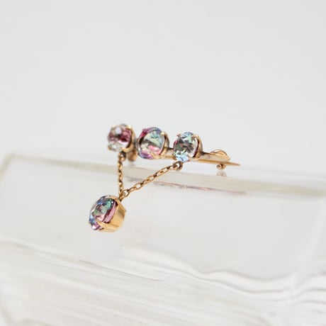 iris glass brooch *bar_c