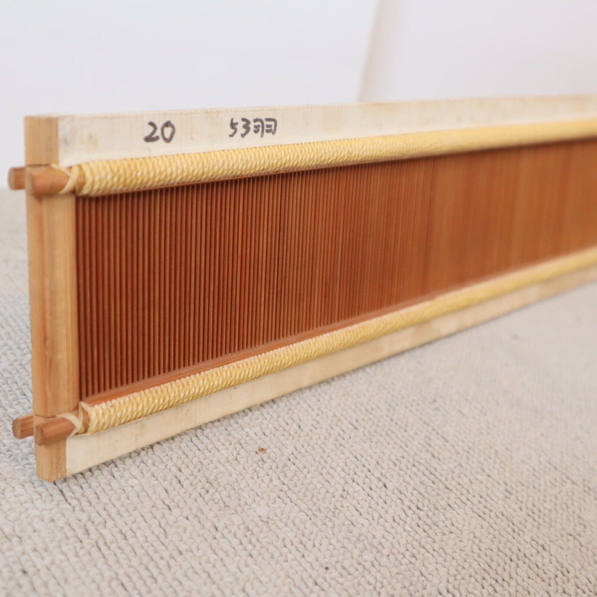 竹製 絹筬 鯨20羽 全317羽 有効幅2尺(約60.5cm) DA074】竹筬 鯨30羽 内寸88.5cm | 染め・織り道具 SHIRO.