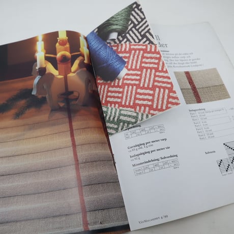 【古本】B2_266　Vav Magasinet　VÄVMAGASINET NR4 1999   英訳小冊子付