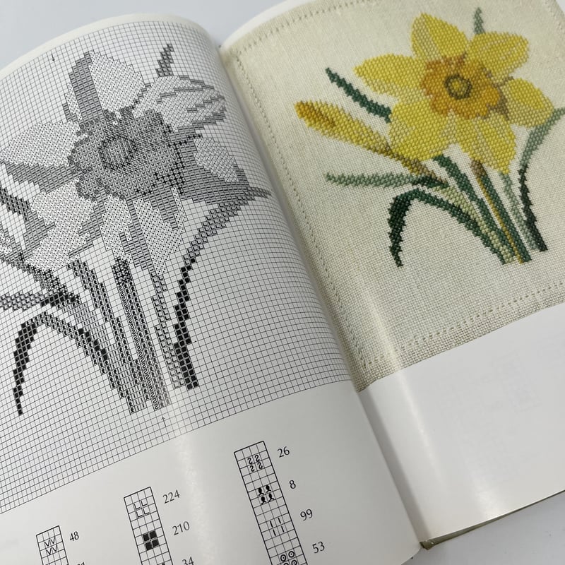 B6_065】デンマークのクロスステッチ Ⅱ花と小鳥 /デンマーク手工芸