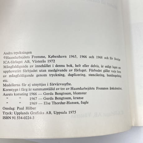 【B6_020】Korsstygn i färgGerda Bengtsson /Else Thordur-Hansen