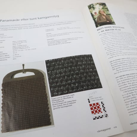 【古本】B2_123　Vav Magasinet　VÄVMAGASINET NR4 2006  日本語訳小冊子付