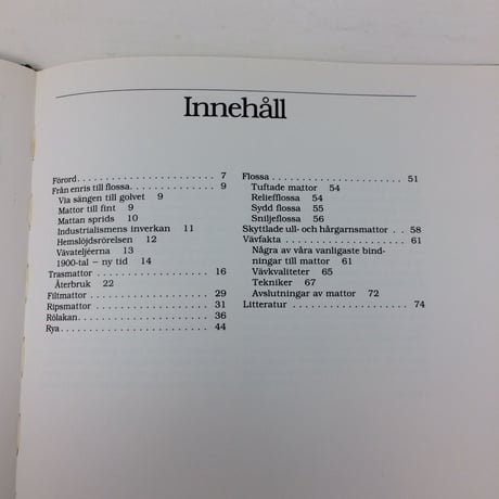 【古本】B153 Fran enris till flossa / En bok om handvavda mattor i Sverige