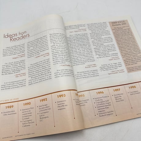 【F1_181】Handwoven  September/October 1999  /INTERWEAVE PRESS