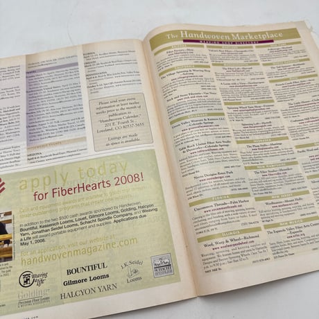 【F1_249】Handwoven March/April 2008  /INTERWEAVE PRESS