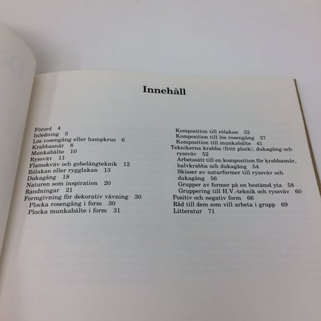 【古本】B235  Dekorativ vavning スウェーデン 絵織りの本 /  Ulla Stalberg