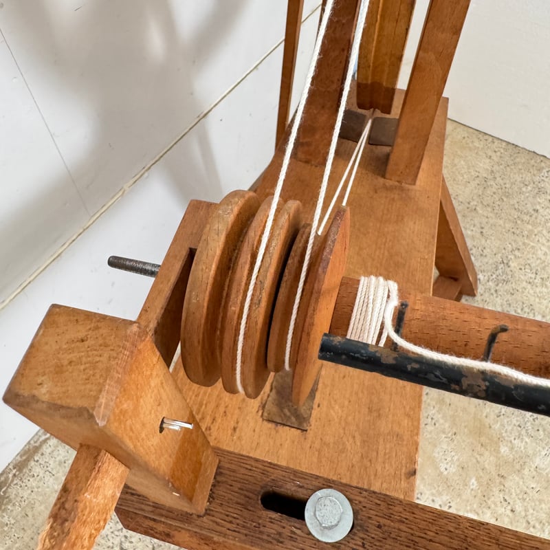 機織り　竹製紡車 機織り 竹製紡車 機織り 竹製紡車 竹製紡車【-手織りの道具屋-稲垣