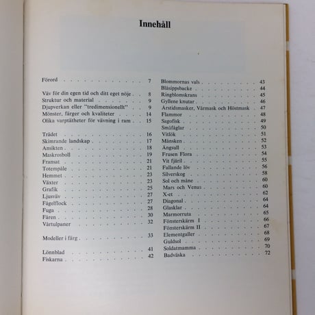 【古本】B046　annor lunda vävbok /Maja Lundbäck パターンブック