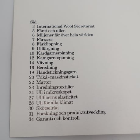 【古本】B4_097　Ull för den moderna människan　現代人のためのウール