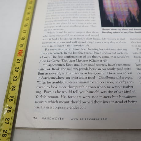 【古本】B2_200　HANDWOVEN January / February 2002