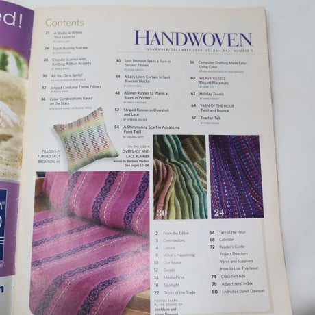 【古本】B2_225　HANDWOVEN November / December 2009