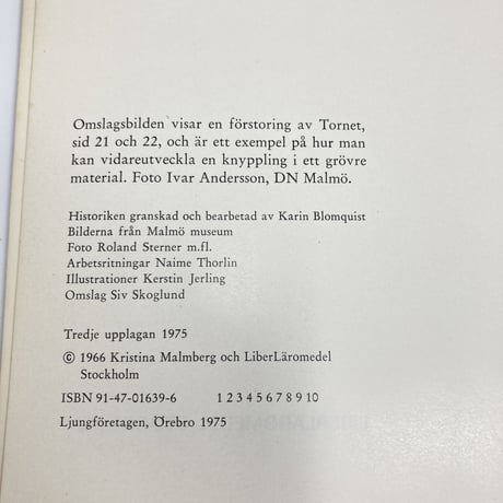 【B6_039】12 lektioner i knyppling /Kristina Malmberg