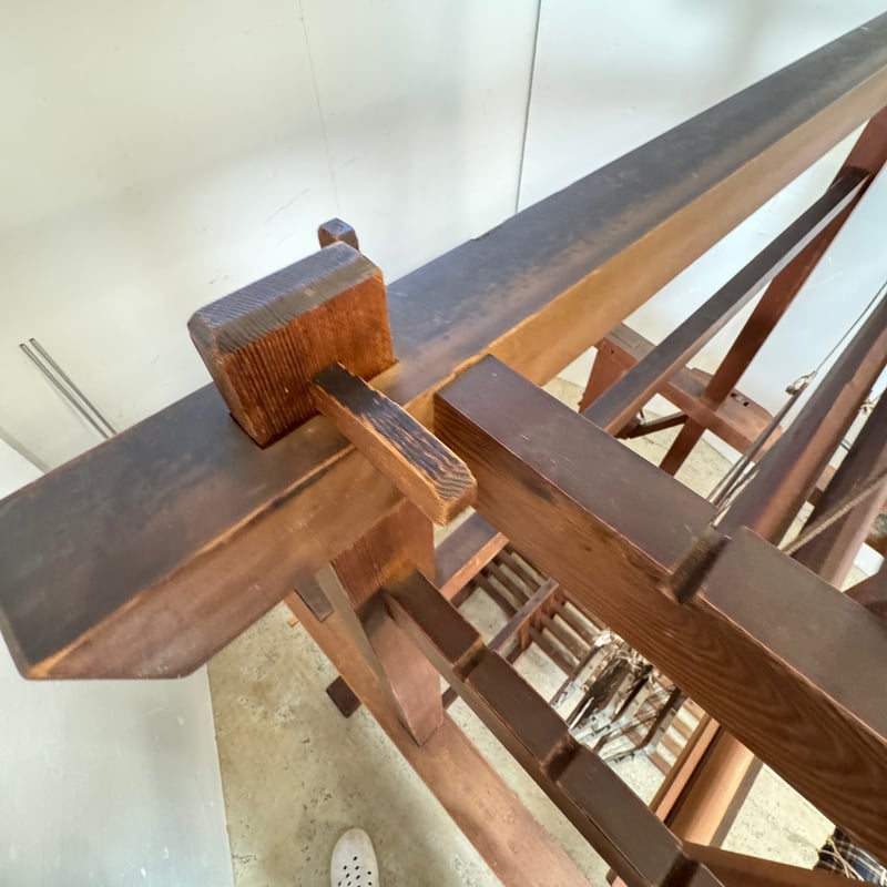 【18万円のお品 引き取り限定】高機 織り機 60cm4枚綜絖 踏み板8本 別途送料要・A179】機織 織幅85cm 踏板10枚 綜絖10枚 | 染め・織り道具