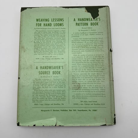 【F1_291】A HANDWEAVER'S PATTERN BOOK REVISED EDITION /Marguerite Porter Davison