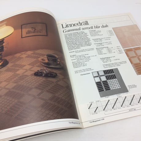 【古本】B165   VÄVMAGASINET NR1  1986   スウェーデンの手織り専門誌
