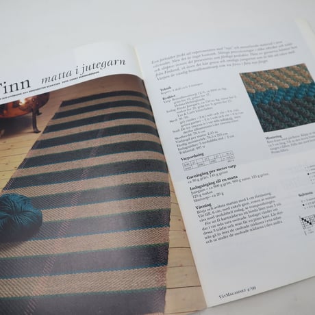 【古本】B2_266　Vav Magasinet　VÄVMAGASINET NR4 1999   英訳小冊子付