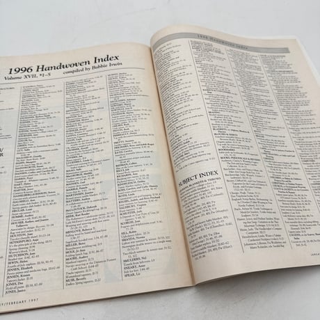 【F1_217】Handwoven January/February 1997  /INTERWEAVE PRESS