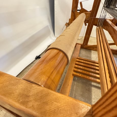 【※別途送料要・A237】<クマクラ> ろくろ式高機 織幅100cm  踏板6枚 綜絖6枚千巻台付き