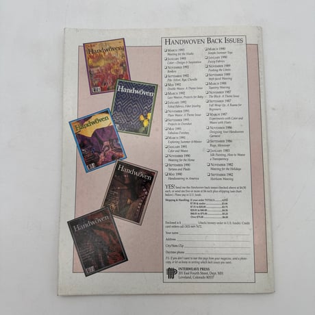 【F1_173】Handwoven May/June 1993  /INTERWEAVE PRESS