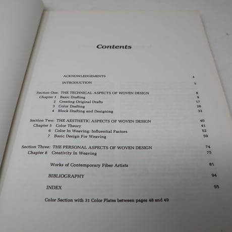 【古本】B2_89　Designing for Weaving /CAROL S. KURTZ