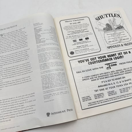 【F1_190】Handwoven January/February 1999  /INTERWEAVE PRESS