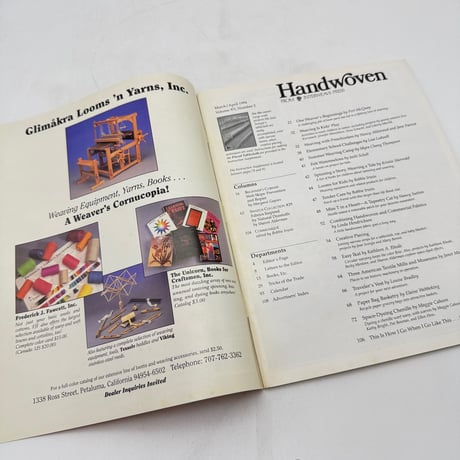 【F1_198】Handwoven March/April 1994  /INTERWEAVE PRESS