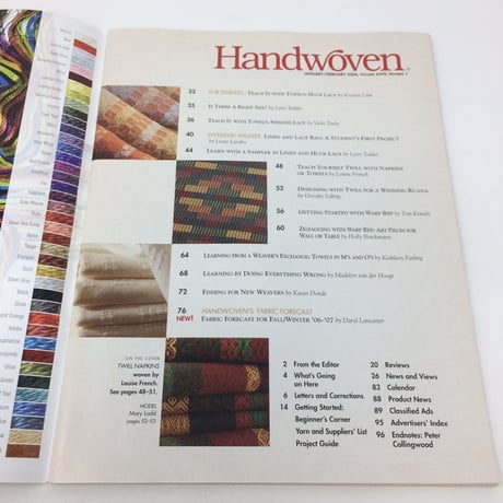 【古本】B268      HANDWOVEN　January / february 2006