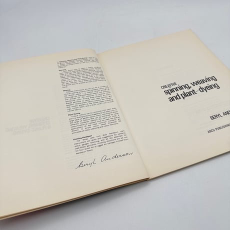 【F1_015】Creative Spinning, Weaving and Plant-Dyeing. /Beryl Anderson