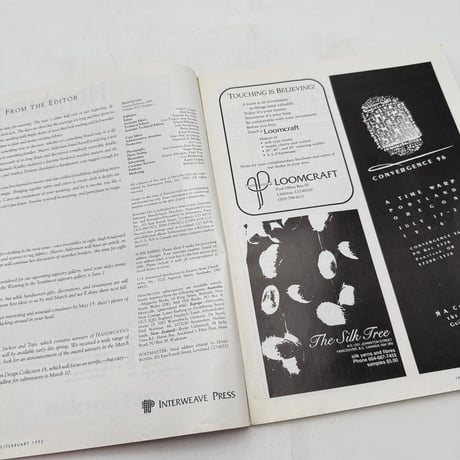 【F1_213】Handwoven January/February 1995  /INTERWEAVE PRESS