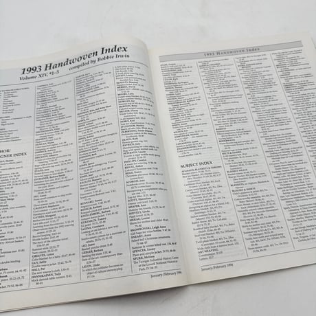 【F1_196】Handwoven January/February 1994  /INTERWEAVE PRESS