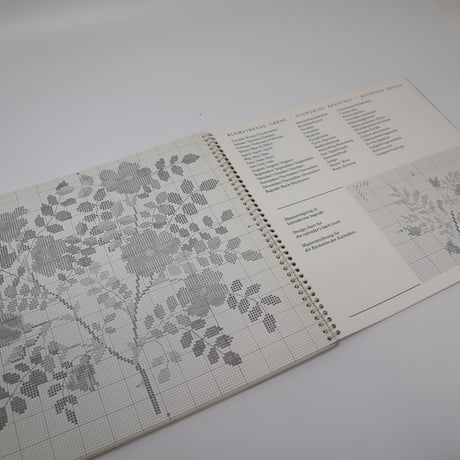 【古本】B4_083　årets korssting 1983 クロスステッチ 開花枝/ gerda bemgtsson