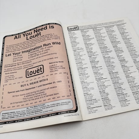 【F1_195】Handwoven November/Dicember 1993  /INTERWEAVE PRESS