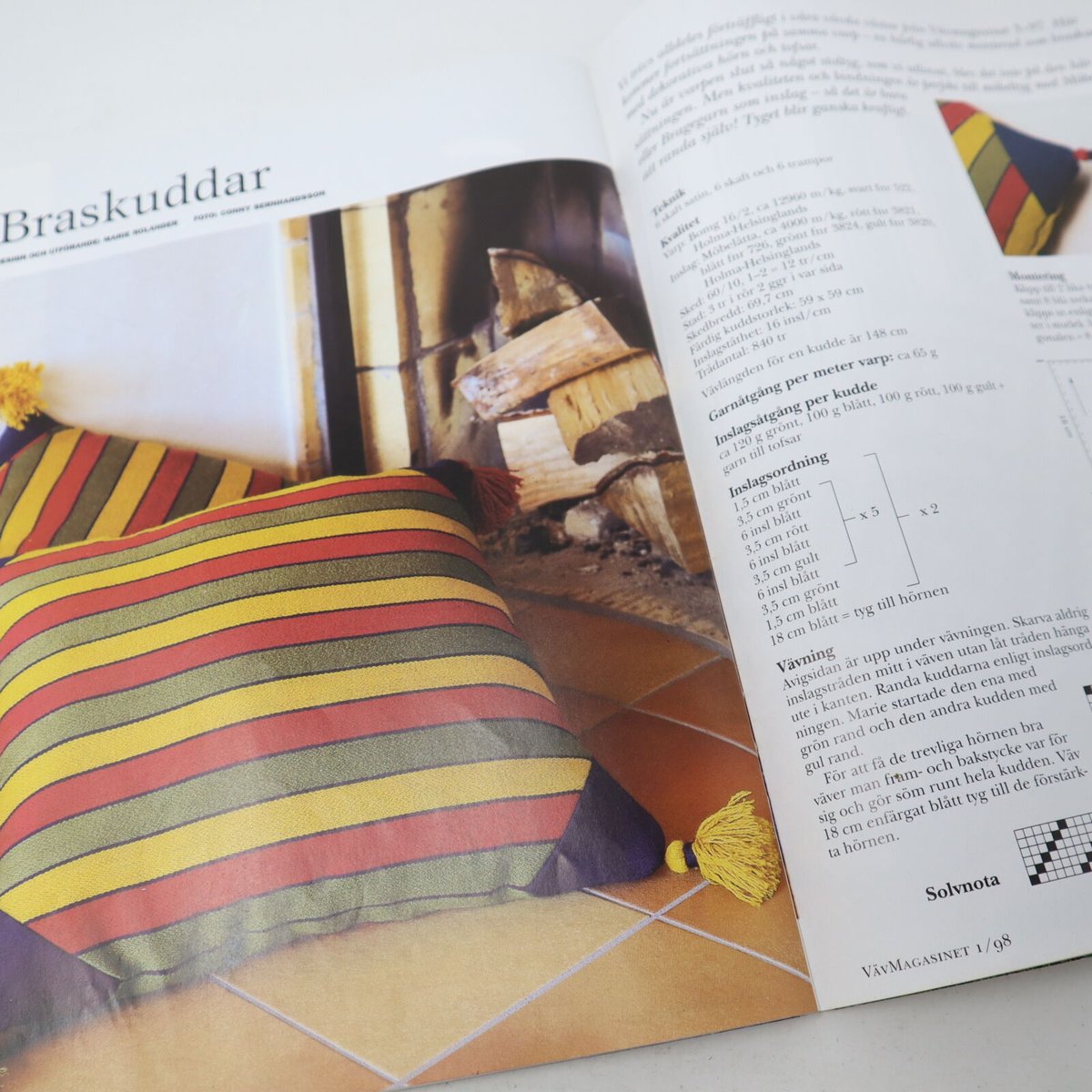 古本】B2_259 Vav Magasinet VÄVMAGASINET NR1 1998