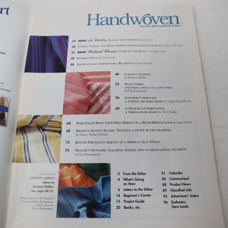 【古本】B2_206　HANDWOVEN March / April 2003