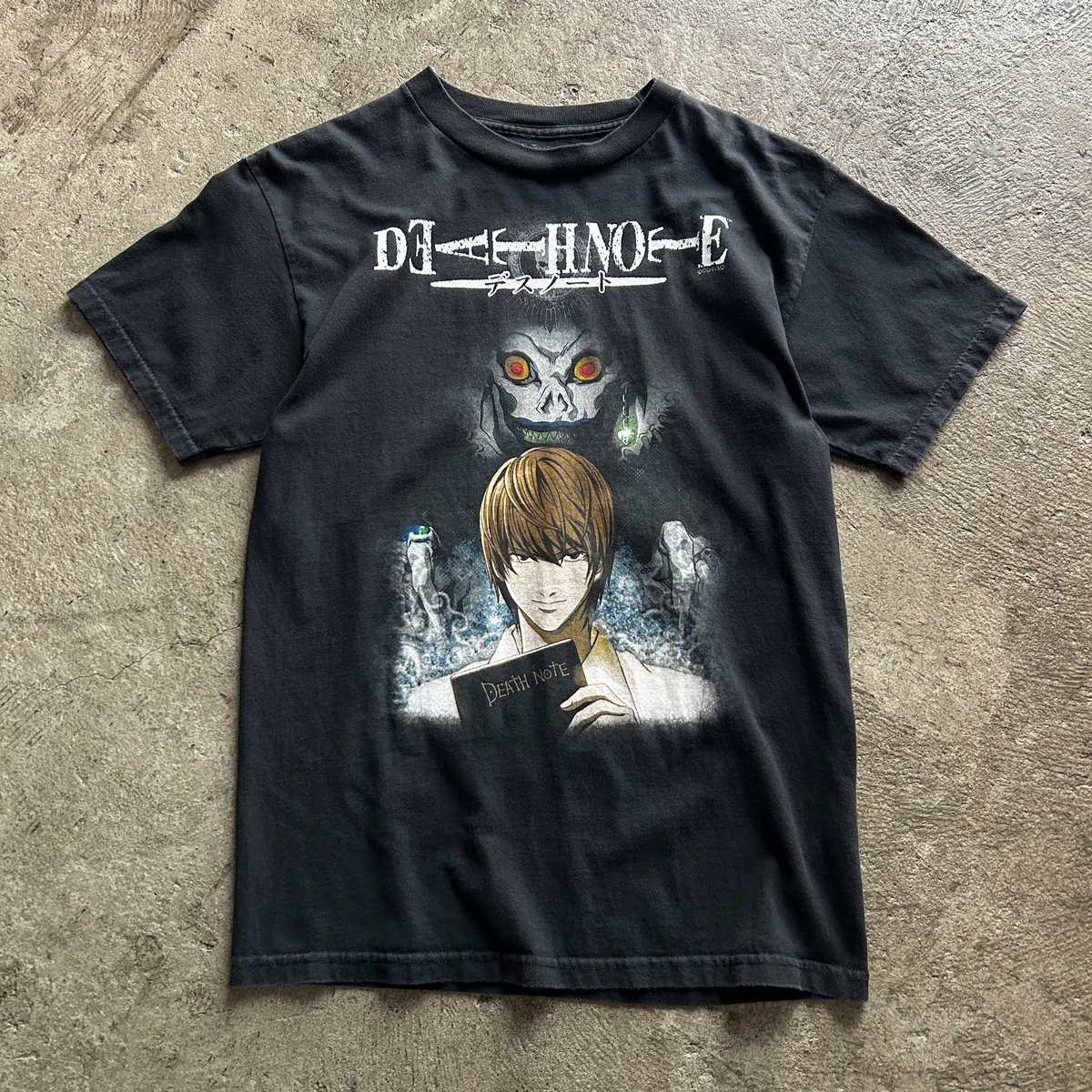 値段交渉可能希少 古着 DEATH NOTE Lキャラクター Tシャツ 古着 DEATH NOTE デスノート アニメ キャラクタープリントT
