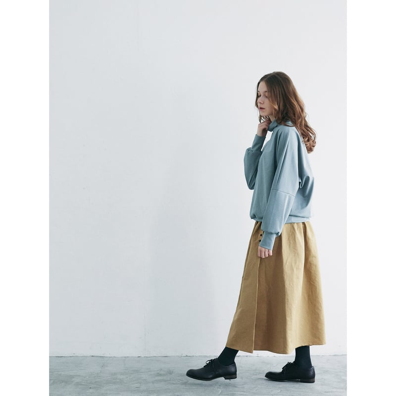 ハイゲージコットン・タートルカットソー／ホリゾンブルー | select