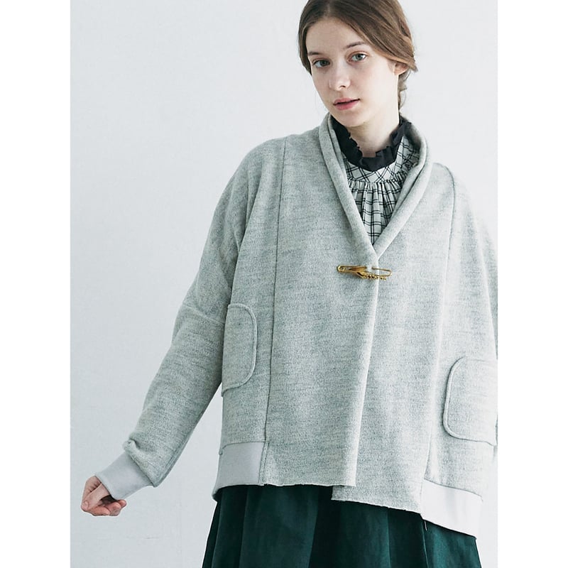 Cheswick コットンレタードカーディガン/CH90107/C.グレー （コットン  