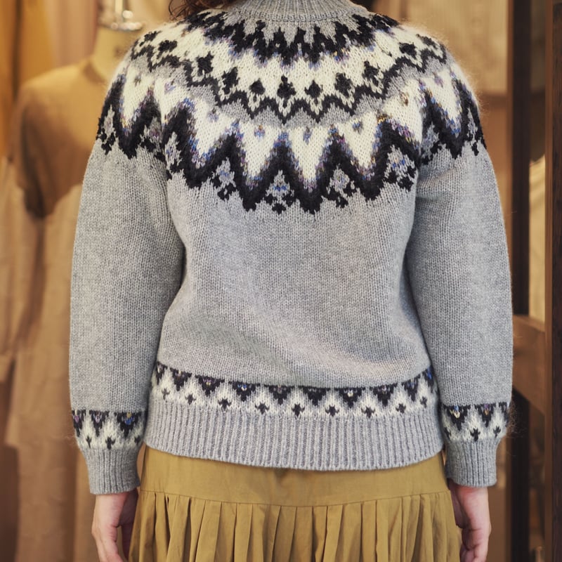 通販 公式サイト - 驚きの激安価格 KNIT NORDIC COOHEM SWEATER／グレー Calli shop select | トップス