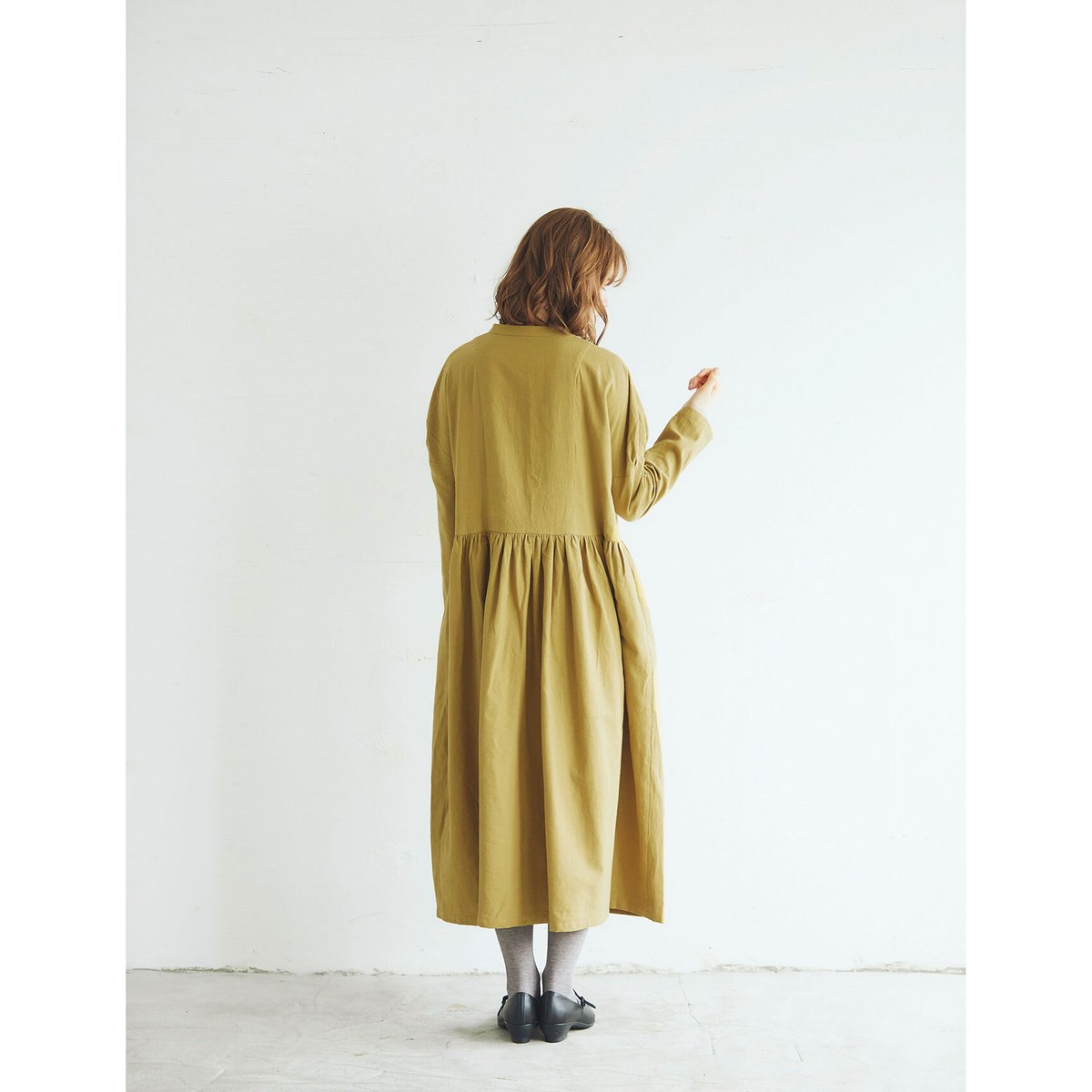 【タグ付新品】MAGALI 東炊きコットンビエラ クラシックワンピース 東炊きコットンビエラ・クラシック・ワンピース／カーマイン