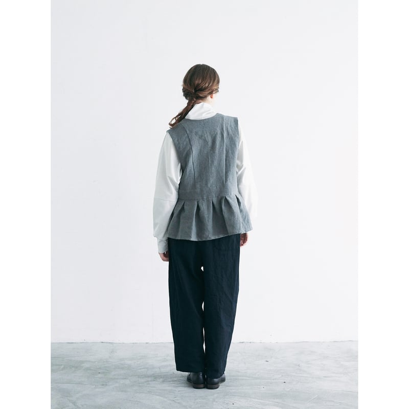 リネンウール・カシュクールジレ/アッシュグレー | select shop リネンウール・カシュクールジレ/アッシュグレー | select shop
