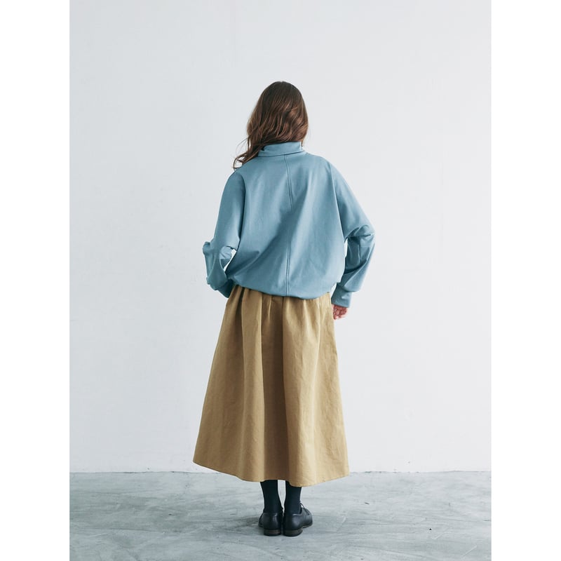 ハイゲージコットン・タートルカットソー／ホリゾンブルー | select