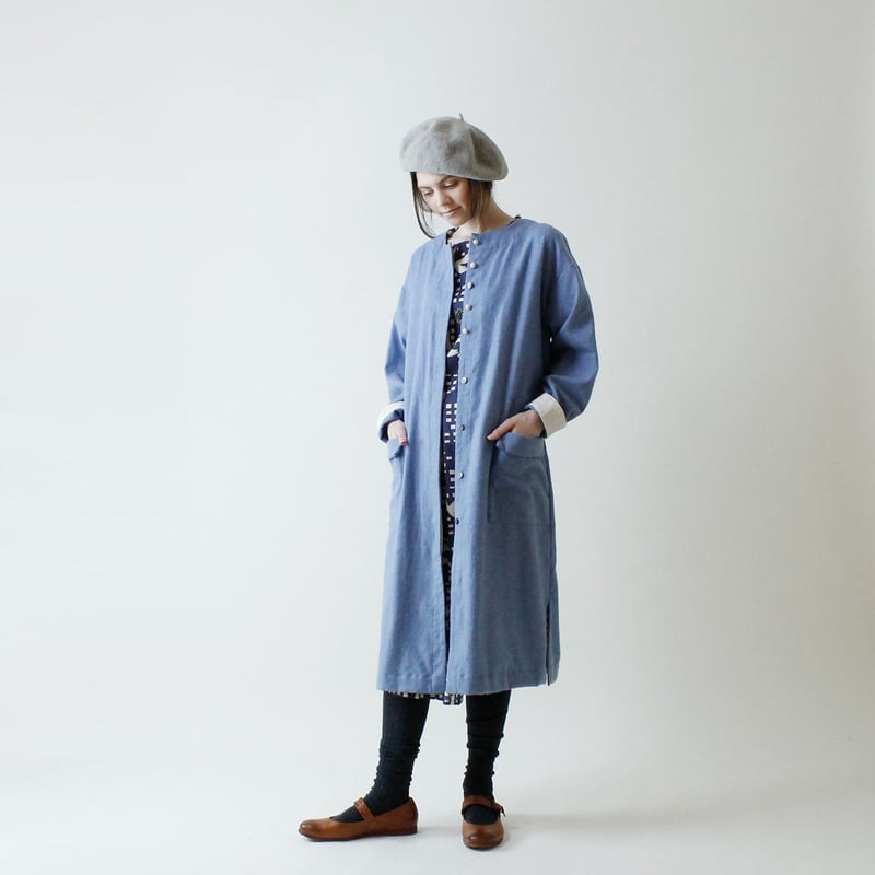 MAGALI コート・ワンピース/ブルー | select shop Calli MAGALI コート・ワンピース/ブルー | select shop Calli