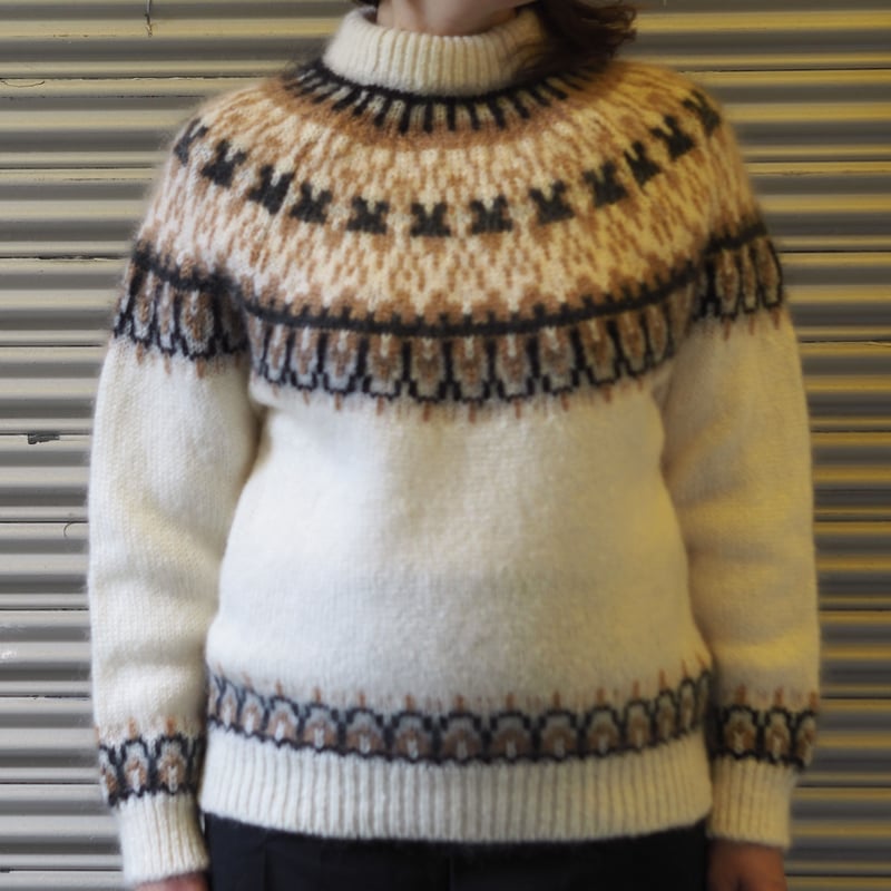 Yonetomi NEW BASIC モヘア ノルディック ニット プルオーバー 