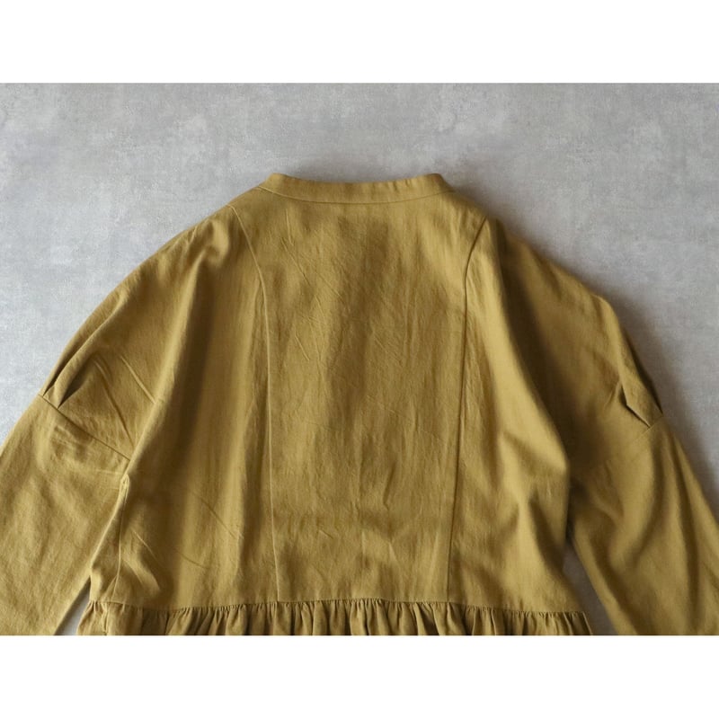 東炊きコットンビエラ・クラシック・ワンピース／ハニーマスタード