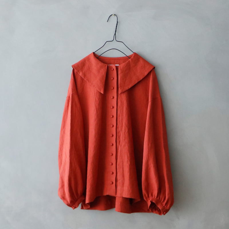 MAGARI マガリ リネンパピエ グランカラーブラウス 新品 MAGALI | リネンパピエ・グランカラーブラウス (off white