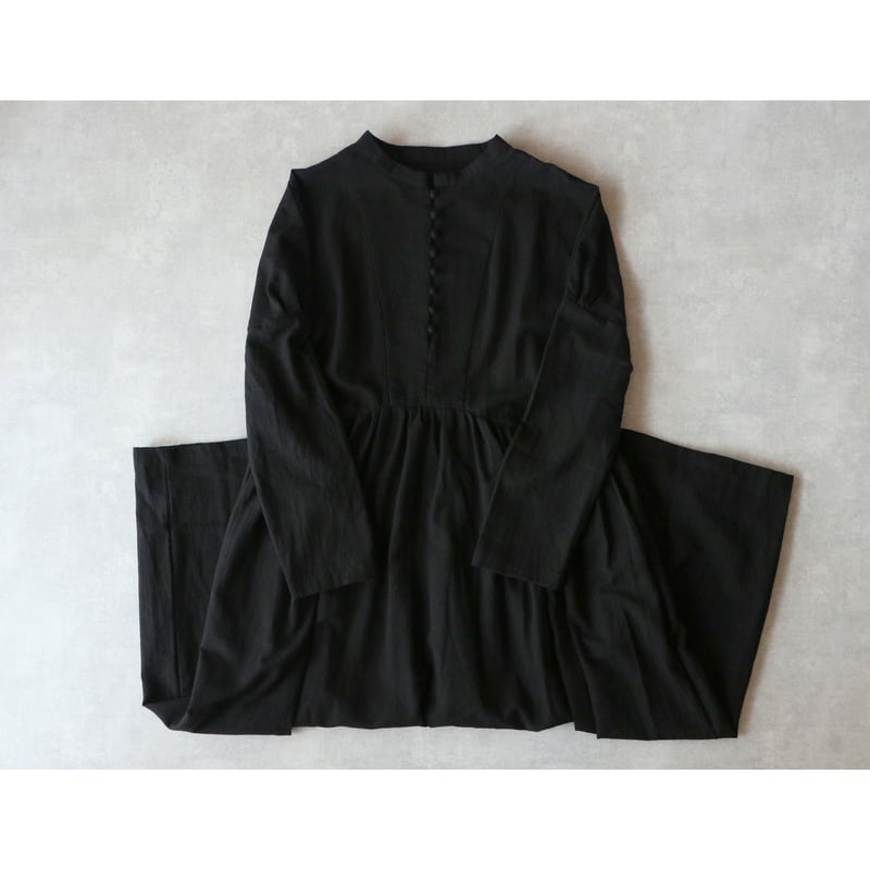 【タグ付新品】MAGALI 東炊きコットンビエラ クラシックワンピース 東炊きコットンビエラ・クラシック・ワンピース／ブラック