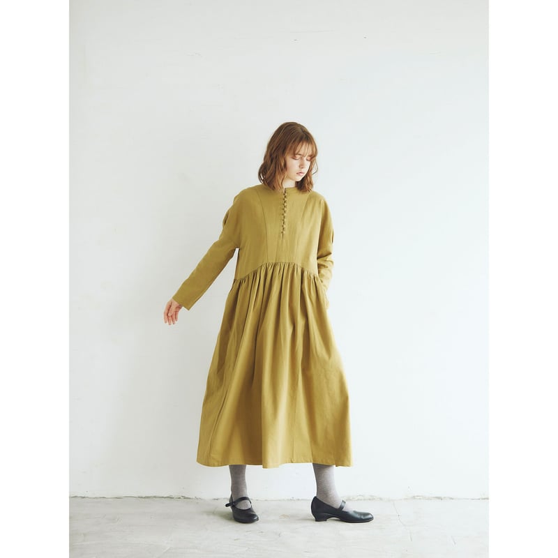 【タグ付新品】MAGALI 東炊きコットンビエラ クラシックワンピース 東炊きコットンビエラ・クラシック・ワンピース／カーマイン