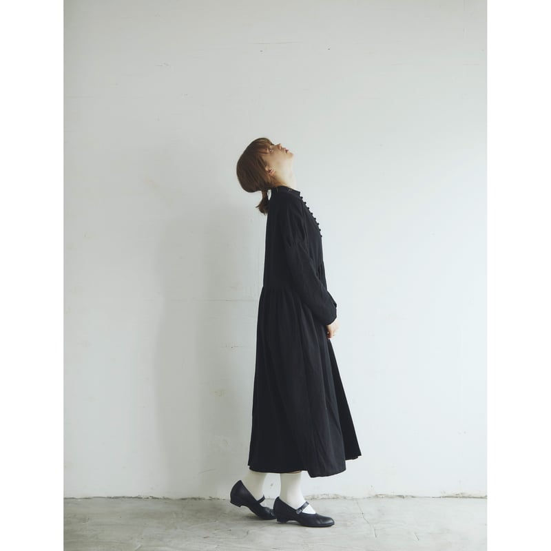 【タグ付新品】MAGALI 東炊きコットンビエラ クラシックワンピース 東炊きコットンビエラ・クラシック・ワンピース／ブラック | select