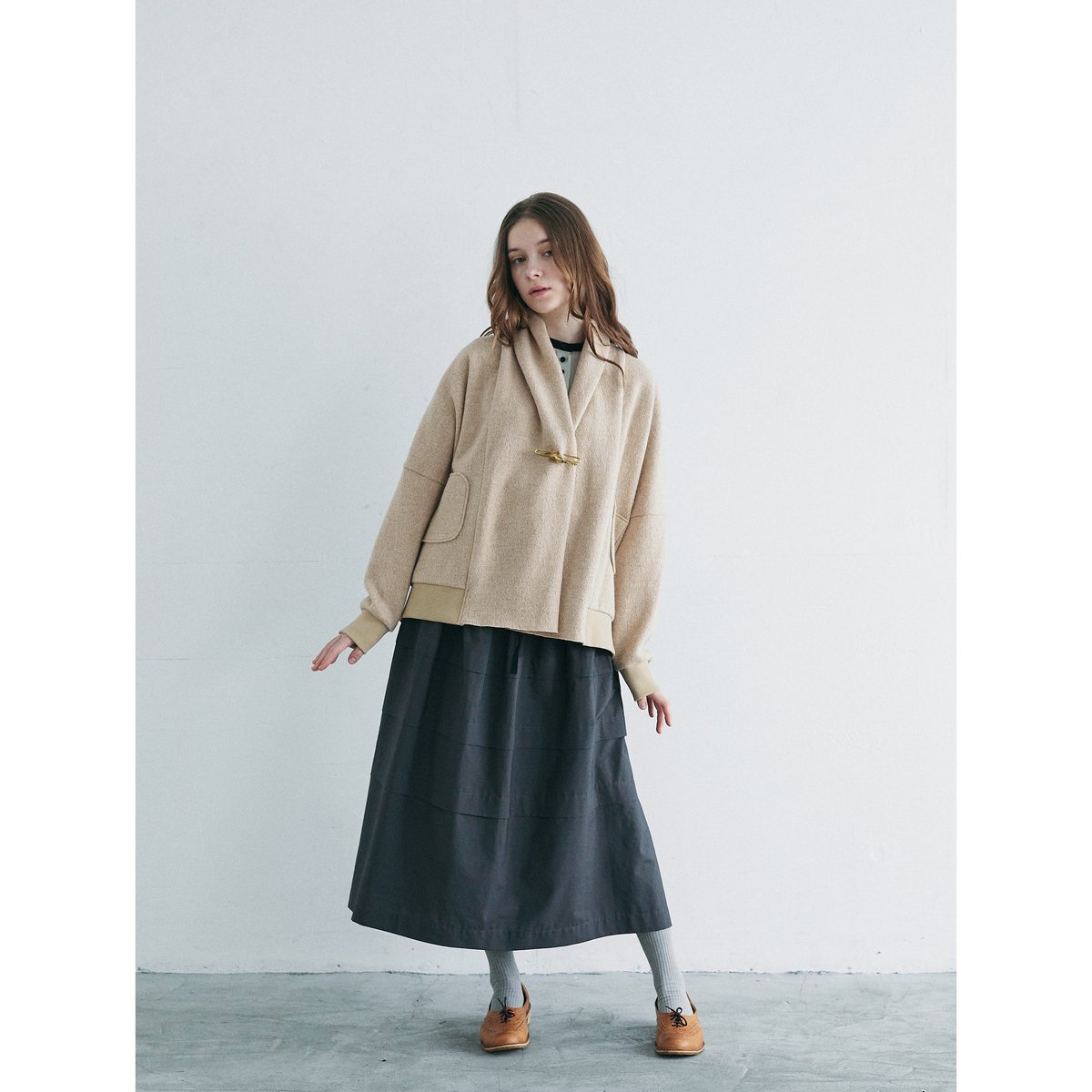 pierucci taly茶系 ショールカラー カーディガン L pierucci taly茶系 ショールカラー カーディガン L 楽天市場